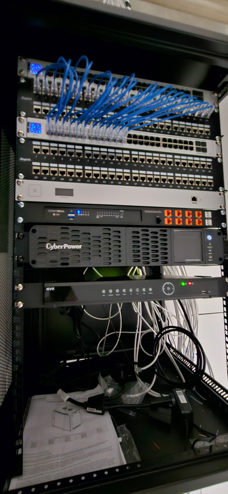 Structured data cabling installation
