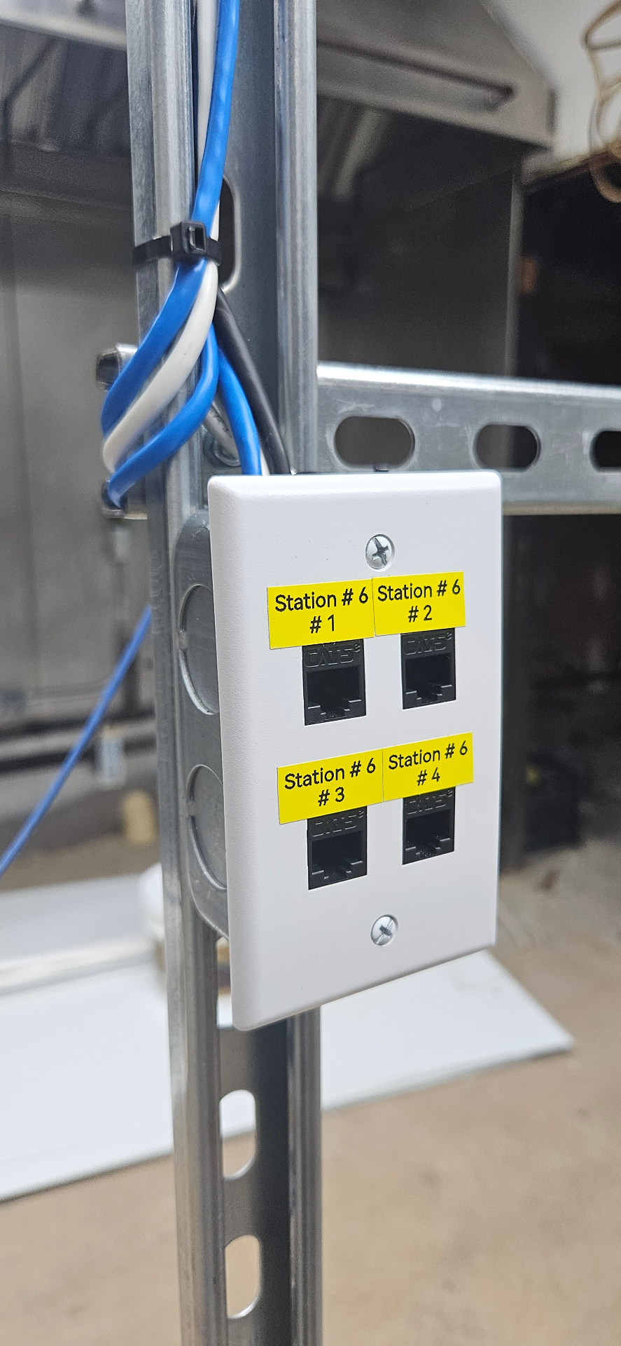 Structured data cabling installation